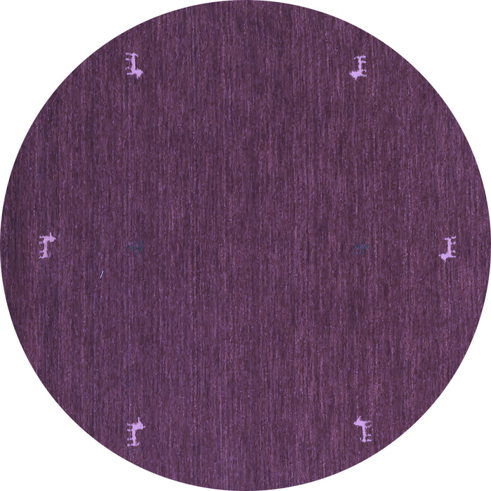 Round Abstract Blue Contemporary Rug, con918blu