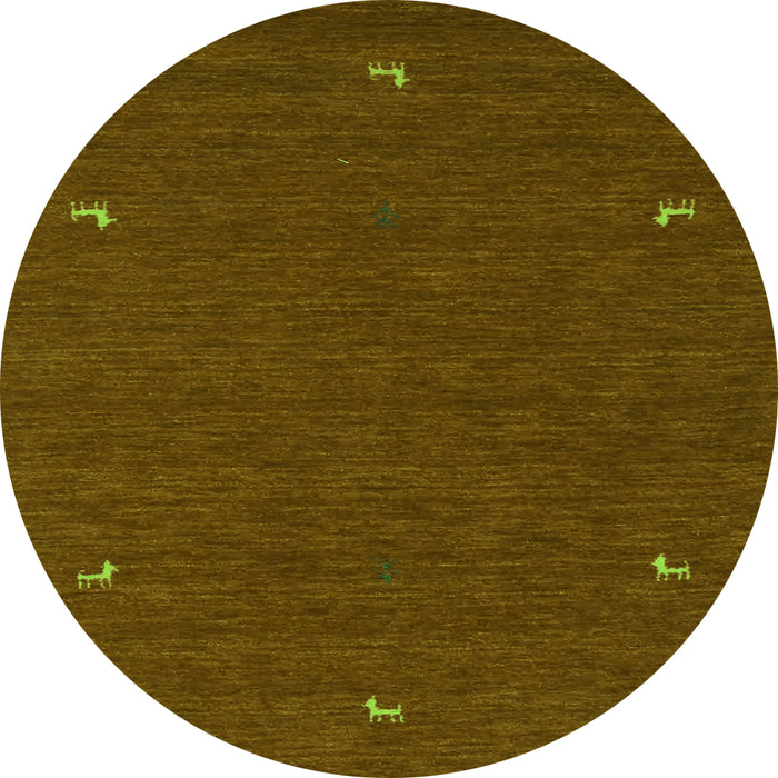 Square Abstract Green Contemporary Rug, con918grn
