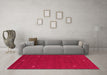 Machine Washable Abstract Pink Contemporary Rug in a Living Room, wshcon918pnk