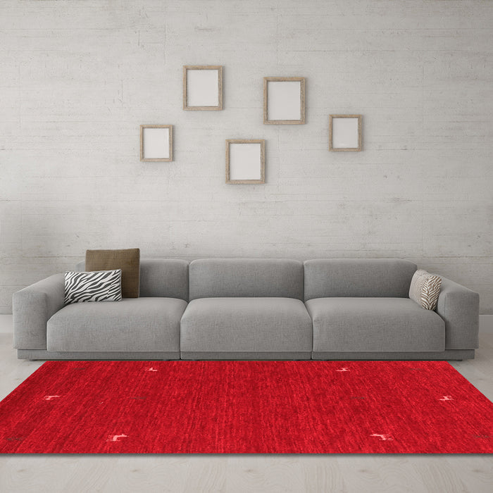 Contemporary Red Washable Rugs