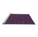 Sideview of Machine Washable Abstract Blue Contemporary Rug, wshcon918blu