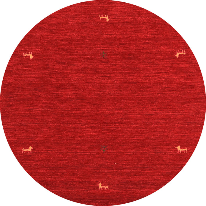 Square Abstract Orange Contemporary Rug, con918org