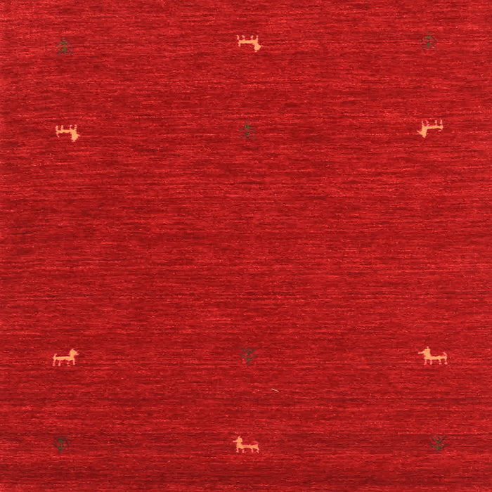 Serging Thickness of Abstract Orange Contemporary Rug, con918org