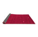 Sideview of Abstract Pink Contemporary Rug, con918pnk