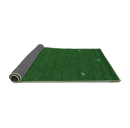 Sideview of Abstract Emerald Green Contemporary Rug, con918emgrn
