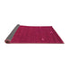 Sideview of Abstract Purple Contemporary Rug, con918pur