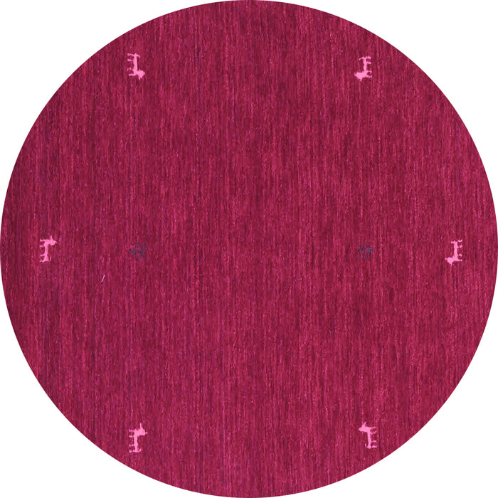Round Abstract Purple Contemporary Rug, con918pur
