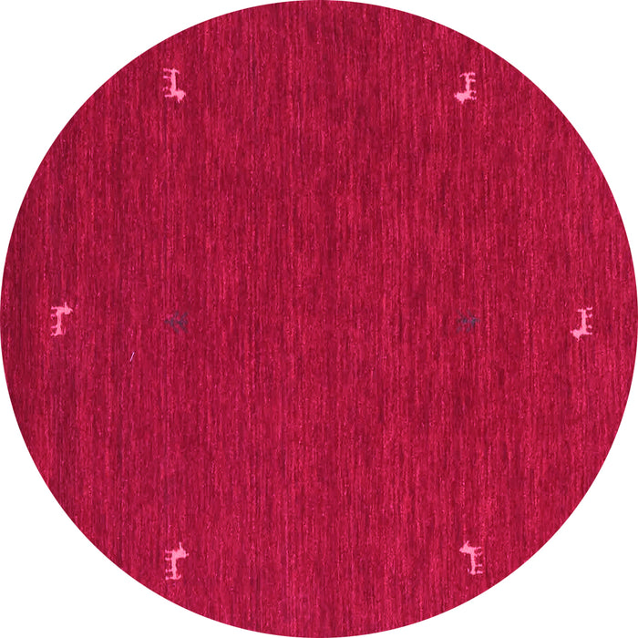 Round Abstract Pink Contemporary Rug, con918pnk