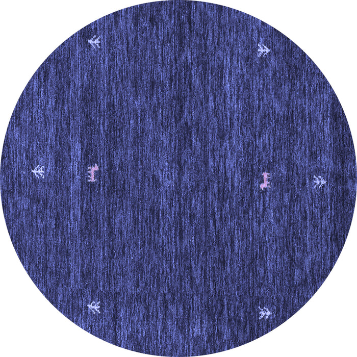 Round Machine Washable Abstract Blue Contemporary Rug, wshcon919blu