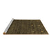 Sideview of Machine Washable Abstract Brown Contemporary Rug, wshcon919brn