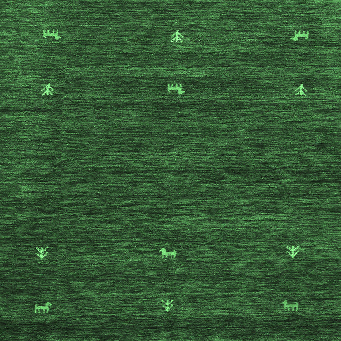 Square Machine Washable Abstract Emerald Green Contemporary Area Rugs, wshcon919emgrn