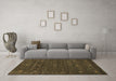 Machine Washable Abstract Brown Contemporary Rug in a Living Room,, wshcon919brn