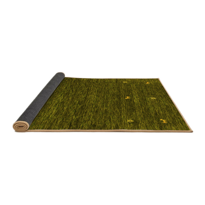 Sideview of Abstract Yellow Contemporary Rug, con919yw