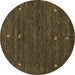 Round Machine Washable Abstract Brown Contemporary Rug, wshcon919brn
