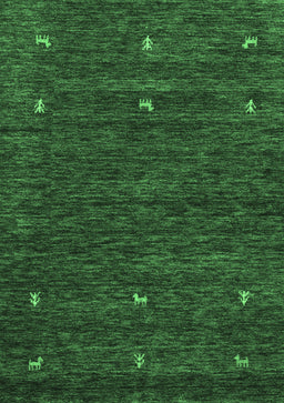 Abstract Emerald Green Contemporary Rug, con919emgrn