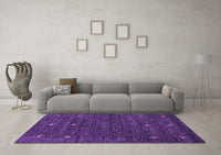 Machine Washable Abstract Purple Contemporary Rug, wshcon919pur