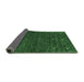 Sideview of Abstract Emerald Green Contemporary Rug, con919emgrn