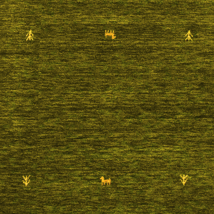 Abstract Yellow Contemporary Rug, con919yw