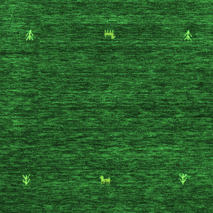 Serging Thickness of Machine Washable Abstract Green Contemporary Area Rugs, wshcon919grn