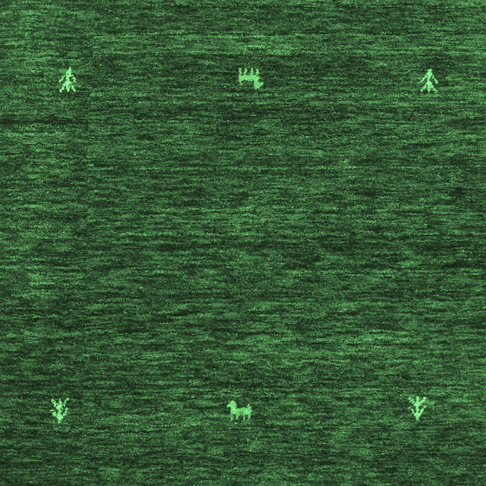 Machine Washable Abstract Emerald Green Contemporary Area Rugs, wshcon919emgrn