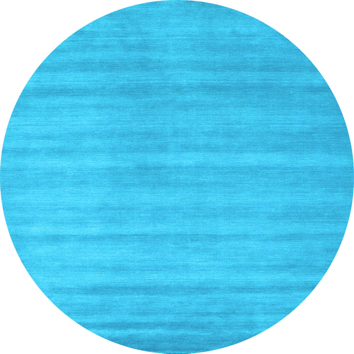 Round Abstract Light Blue Contemporary Rug, con91lblu