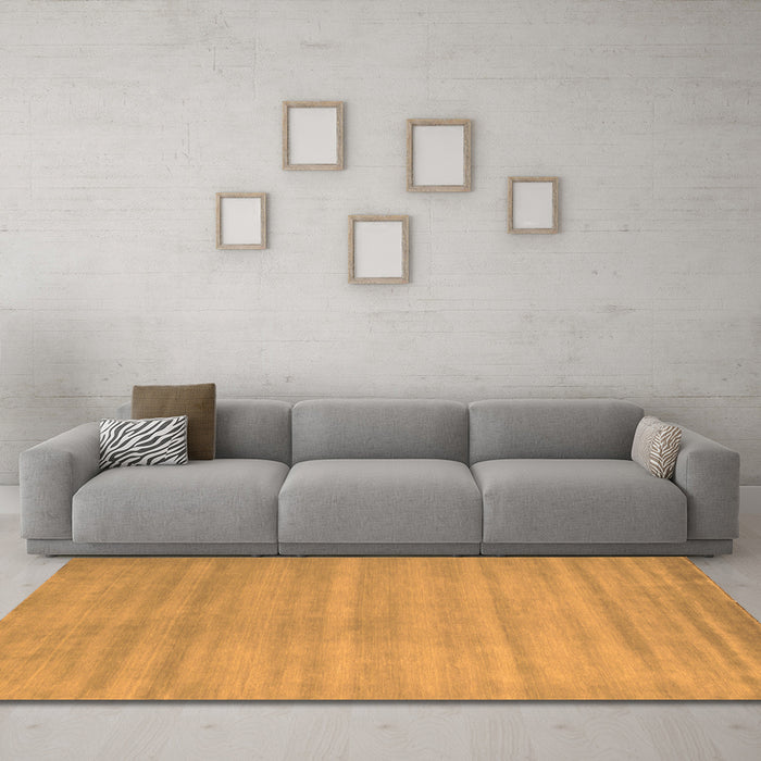 Machine Washable Abstract Orange Contemporary Area Rugs in a Living Room, wshcon91org