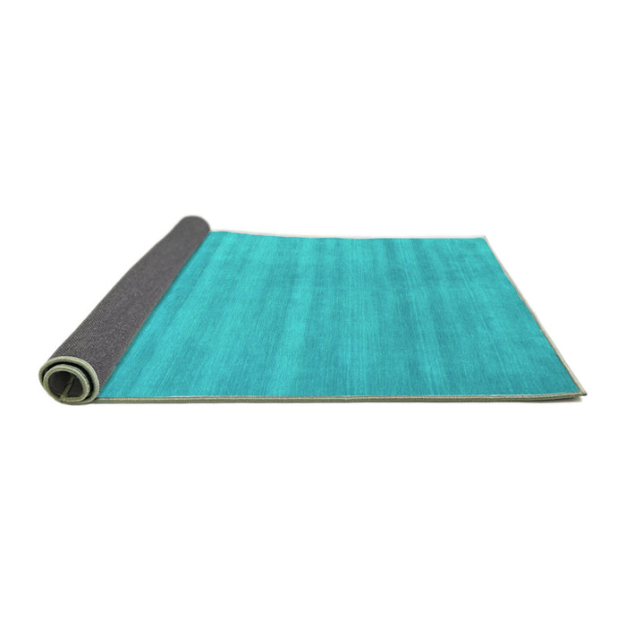 Sideview of Abstract Turquoise Contemporary Rug, con91turq