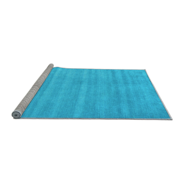 Sideview of Machine Washable Abstract Light Blue Contemporary Rug, wshcon91lblu