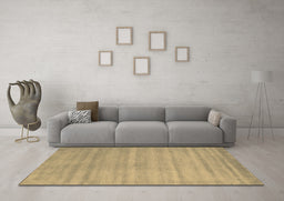 Machine Washable Abstract Brown Contemporary Rug in a Living Room,, wshcon91brn