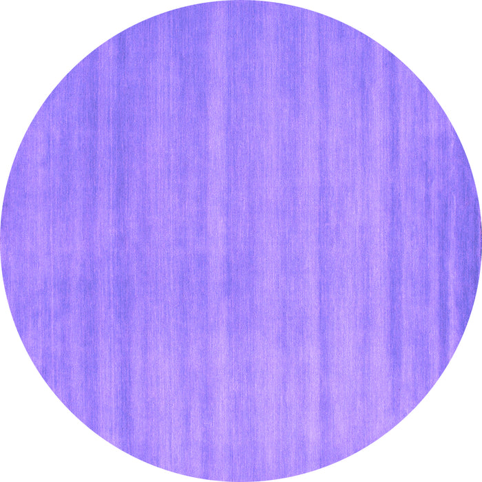 Round Abstract Purple Contemporary Rug, con91pur