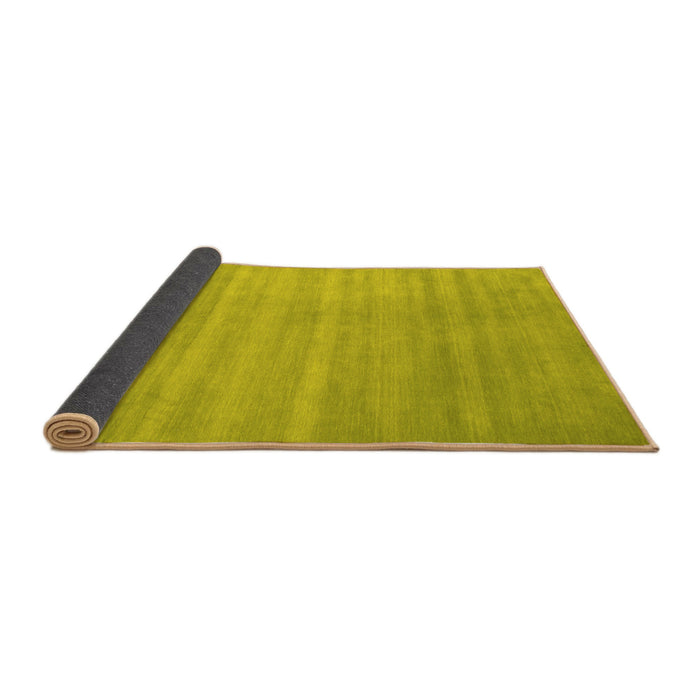 Sideview of Abstract Yellow Contemporary Rug, con91yw
