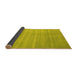 Sideview of Abstract Yellow Contemporary Rug, con91yw