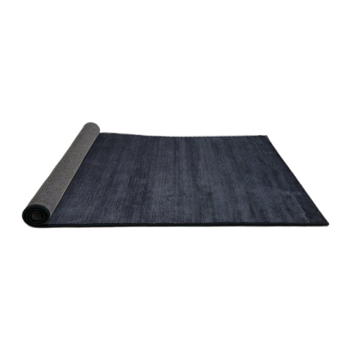 Thickness of Contemporary Dark Slate Blue Modern Rug, con92