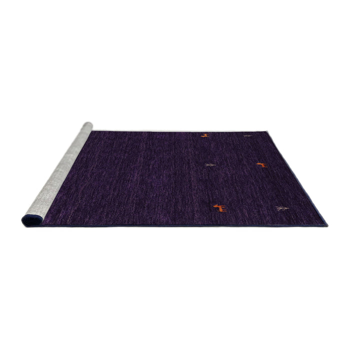 Serging Thickness of Machine Washable Contemporary Deep Purple Rug, wshcon920