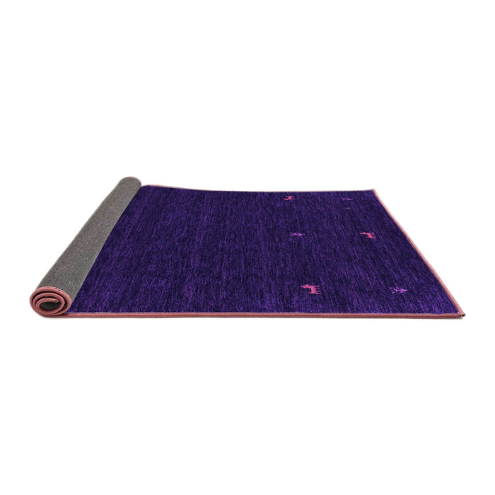 Sideview of Abstract Purple Contemporary Rug, con920pur