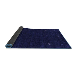 Sideview of Abstract Blue Contemporary Rug, con920blu