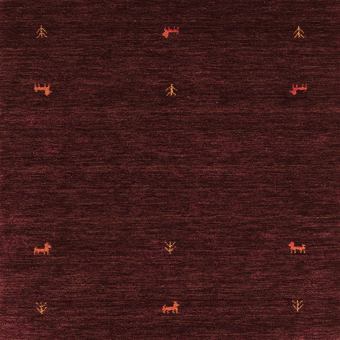 Round Machine Washable Abstract Orange Contemporary Area Rugs, wshcon920org