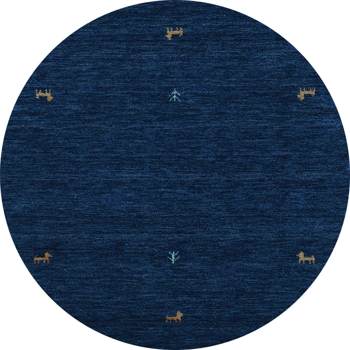 Round Machine Washable Abstract Light Blue Contemporary Rug, wshcon920lblu