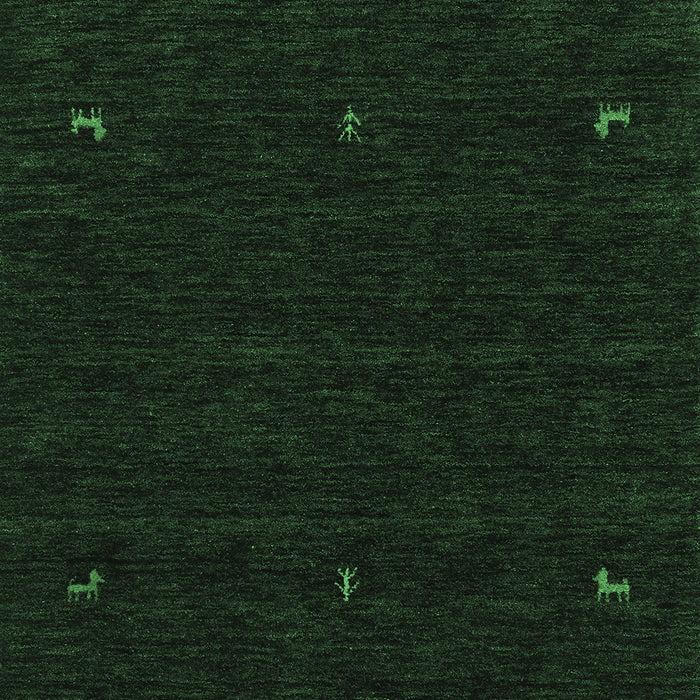 Machine Washable Abstract Emerald Green Contemporary Area Rugs, wshcon920emgrn