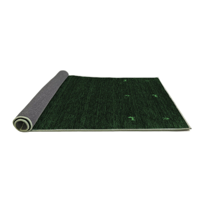 Sideview of Abstract Emerald Green Contemporary Rug, con920emgrn