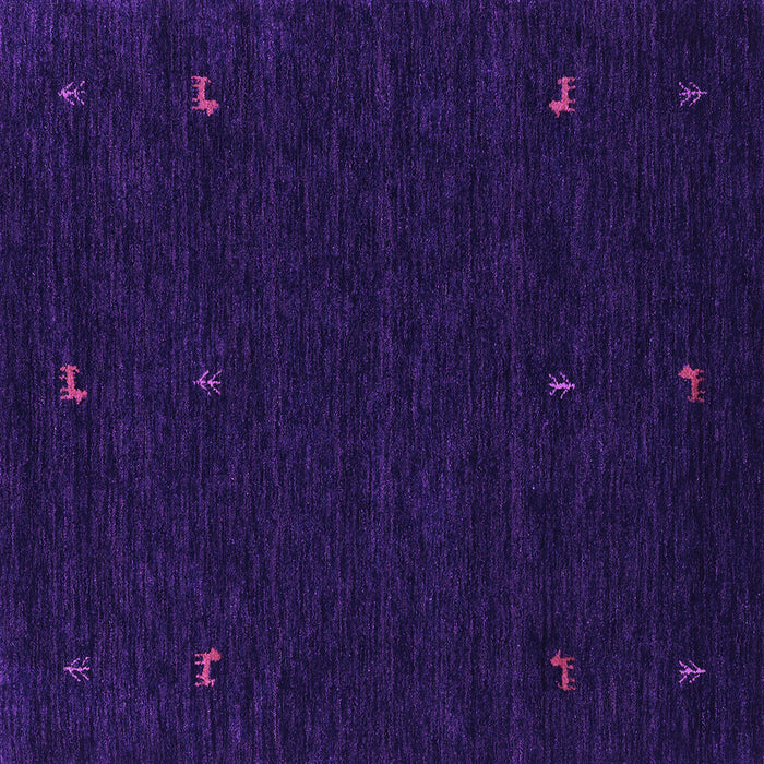 Square Machine Washable Abstract Purple Contemporary Area Rugs, wshcon920pur