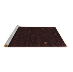 Sideview of Machine Washable Abstract Brown Contemporary Rug, wshcon920brn