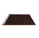 Sideview of Machine Washable Abstract Brown Contemporary Rug, wshcon920brn