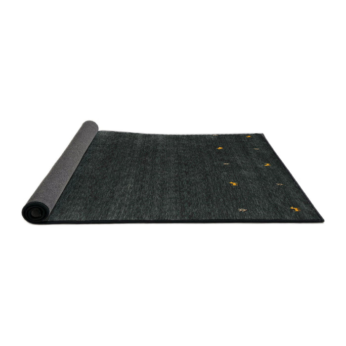 Thickness of Contemporary Light Black Modern Rug, con921