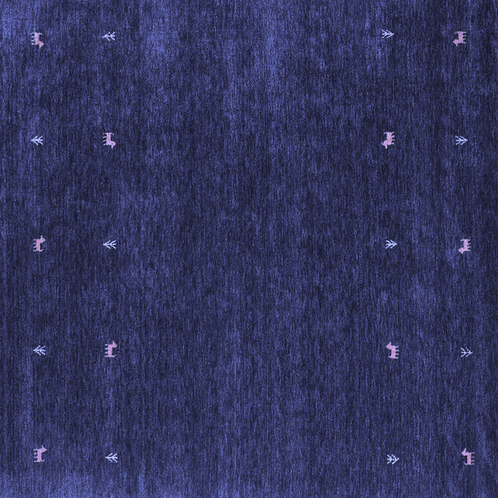 Square Abstract Blue Contemporary Rug, con921blu