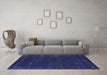 Machine Washable Abstract Blue Contemporary Rug in a Living Room, wshcon921blu
