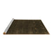 Sideview of Machine Washable Abstract Brown Contemporary Rug, wshcon921brn