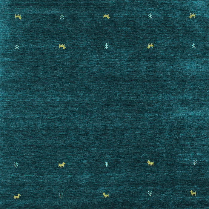 Square Abstract Light Blue Contemporary Rug, con921lblu