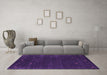 Machine Washable Abstract Purple Contemporary Area Rugs in a Living Room, wshcon921pur