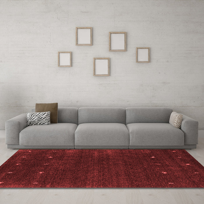 Contemporary Red Washable Rugs